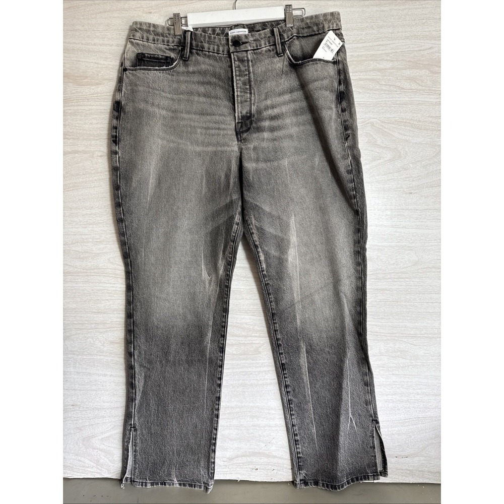 NWT Good American jeans  model GBTT602BT Black Wash Sz 16 Baggy